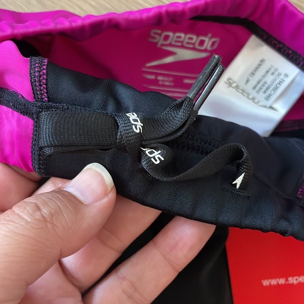 NWT Speedo Fastskin Xenon Tri Shorts Size XS Black Pink Tri Pad Bonded Leg Hem - Picture 10 of 14